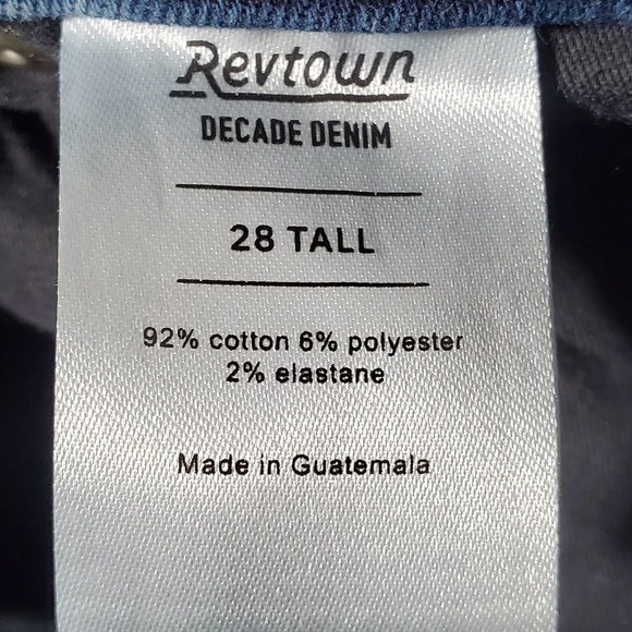 Revtown High Rise Skinny Jeans Decade Denim Dark Wash Blue Size 28 Tall - Picture 9 of 12